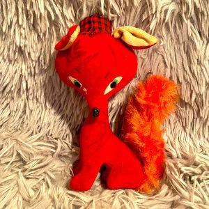 Vintage Kamar felt Fox Toy Japan 1965